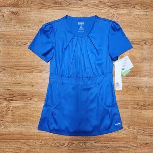 Landau Made Better Tencel Scrub Top. Royal Blue 8418. XS. NWT (A18)